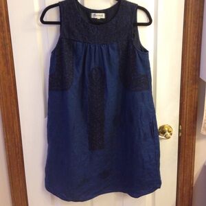 Madewell Mercado denim shift dress.